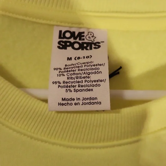Neon Yellow Love & Sports Crew neck - Picture 3 of 4
